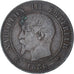 Francia, Napoleon III, 2 Centimes, 1856, Rouen, MBC+, Bronce, KM:776.2