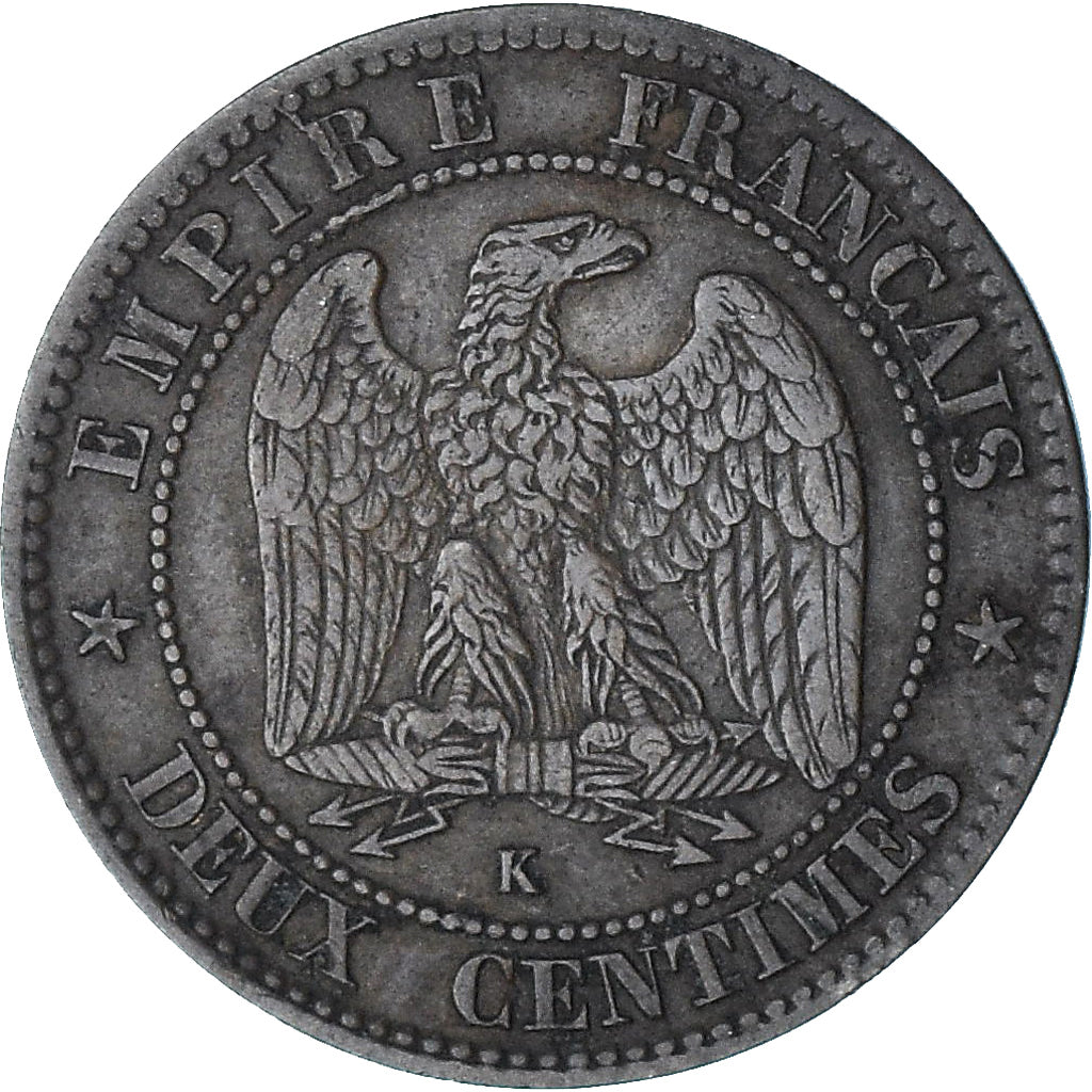 Francia, Napoleon III, 2 Centimes, 1862, Bordeaux, BB+, Bronzo, KM:796.6