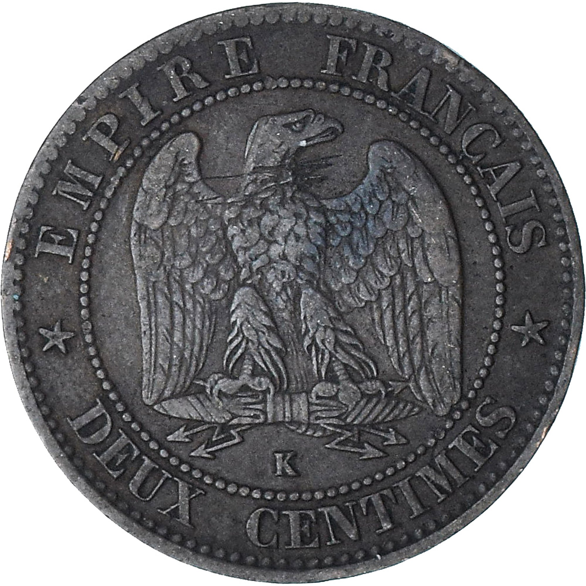 Francia, Napoleon III, 2 Centimes, 1862, Bordeaux, BB+, Bronzo, KM:796.6