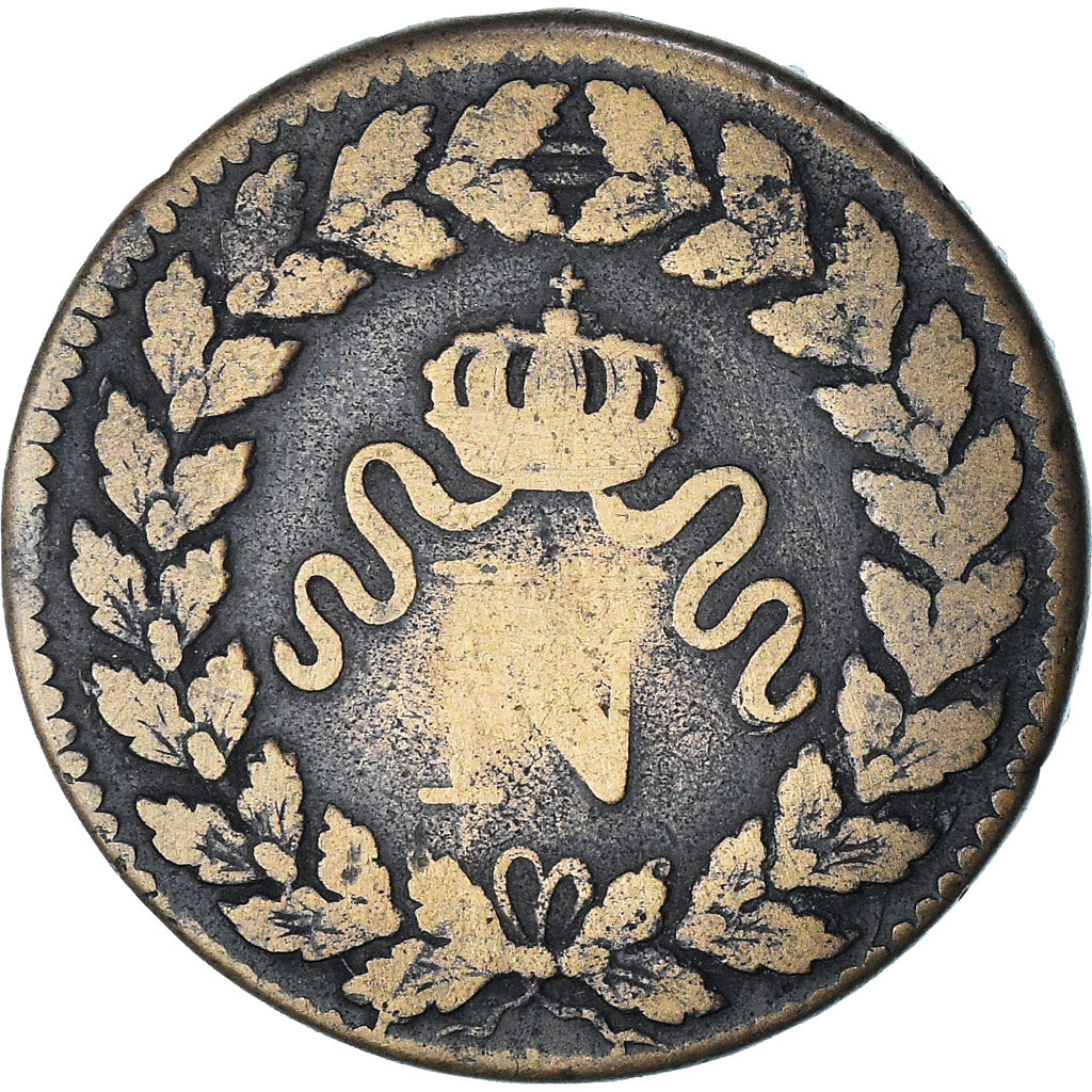 Frankreich, Napoleon I, 1 Décime, 1815, Strasbourg, S+, Bronze, Gadoury:195e