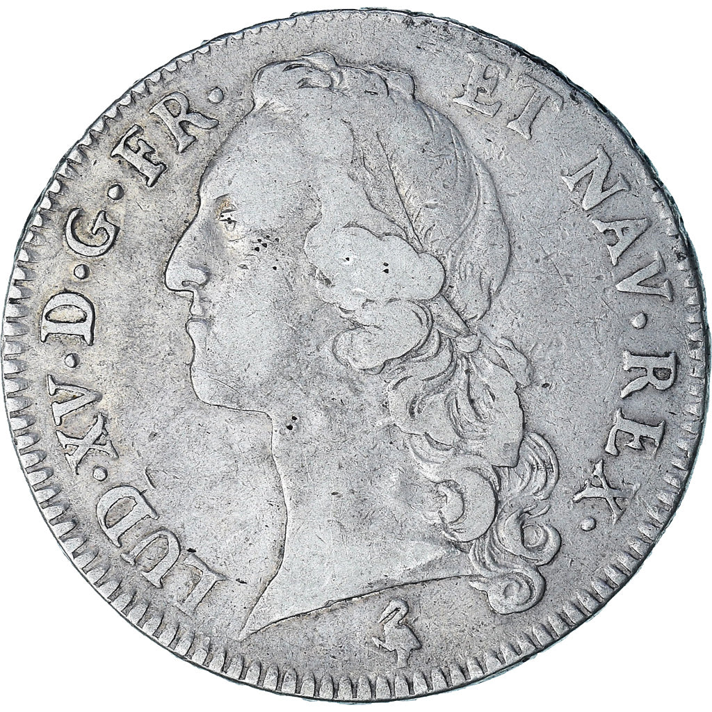 França, Louis XV, Écu au bandeau, 1762, Paris, VF(30-35), Prata, Gadoury:322
