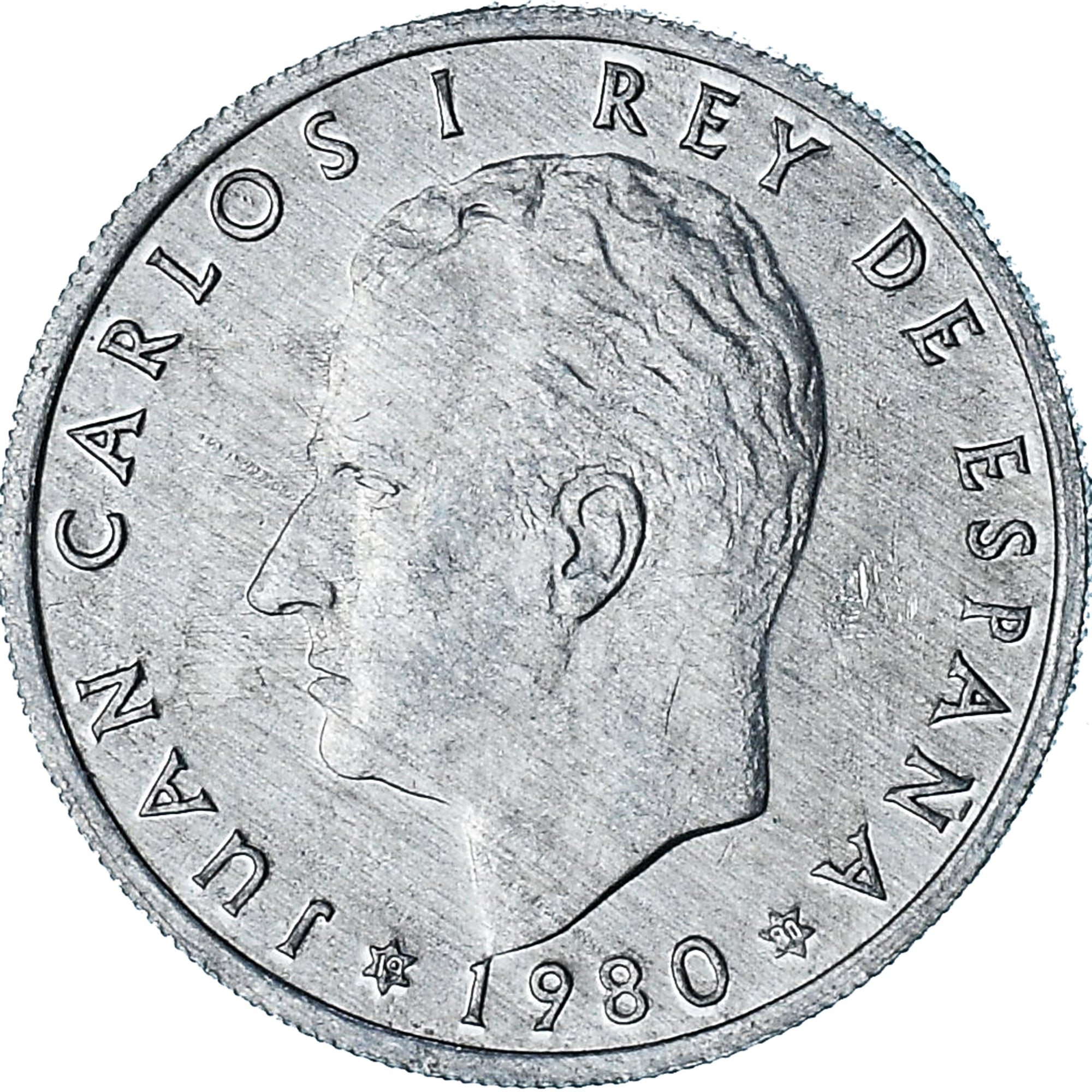 Spanje, Juan Carlos I, 50 Centimos, 1980 (80), Madrid, UNC, Aluminium, KM:815