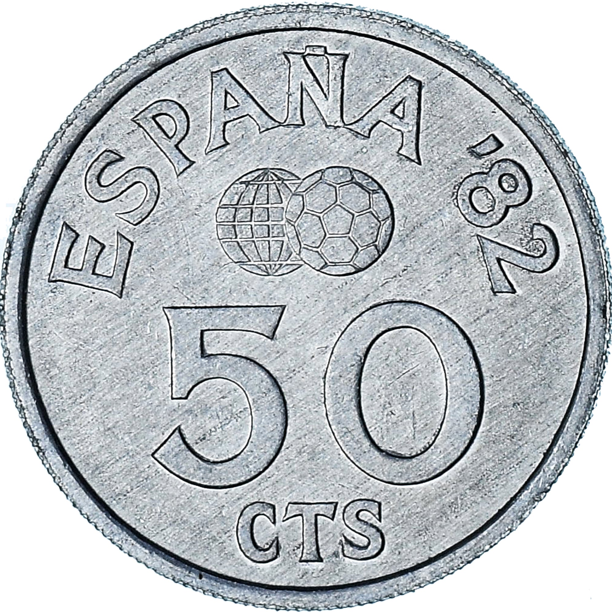 Spanje, Juan Carlos I, 50 Centimos, 1980 (80), Madrid, UNC, Aluminium, KM:815