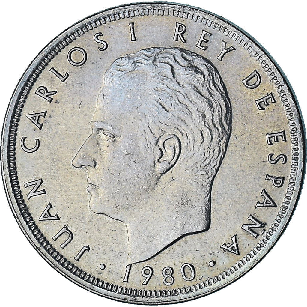 Spagna, Juan Carlos I, 5 Pesetas, 1980 (81), Madrid, SPL+, Cupronickel, KM:817