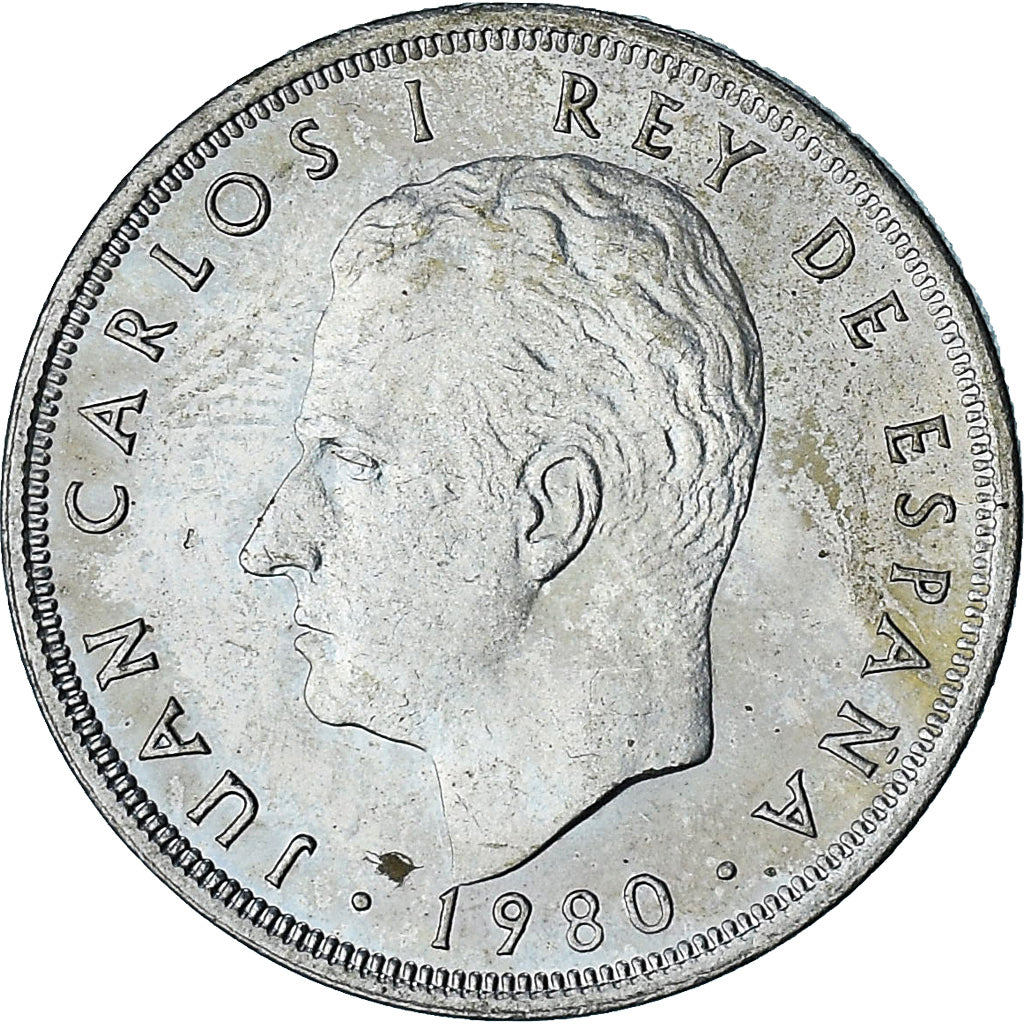 Spanien, Juan Carlos I, 5 Pesetas, 1980 (82), Madrid, UNZ+, Cupronickel, KM:817