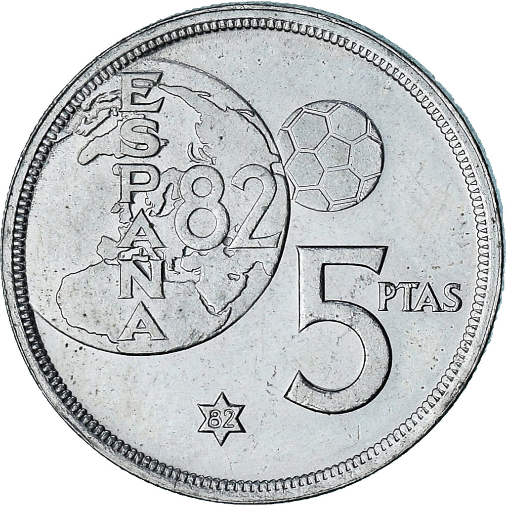 Spanien, Juan Carlos I, 5 Pesetas, 1980 (82), Madrid, UNZ+, Cupronickel, KM:817