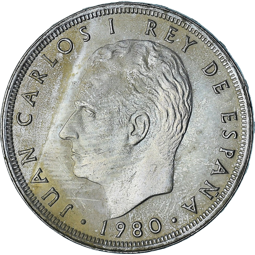 Spanien, Juan Carlos I, 25 Pesetas, 1980 (82), Madrid, UNZ+, Cupronickel, KM:818