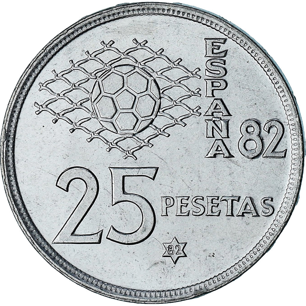 Spanien, Juan Carlos I, 25 Pesetas, 1980 (82), Madrid, UNZ+, Cupronickel, KM:818