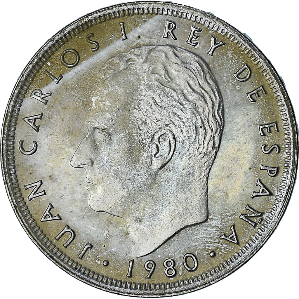 Spanien, Juan Carlos I, 25 Pesetas, 1980 (81), Madrid, UNZ+, Cupronickel, KM:818
