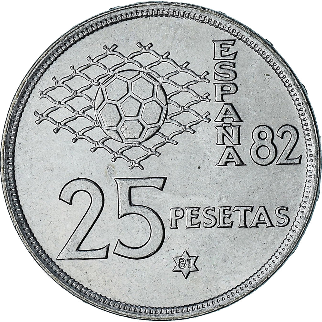 Spanien, Juan Carlos I, 25 Pesetas, 1980 (81), Madrid, UNZ+, Cupronickel, KM:818