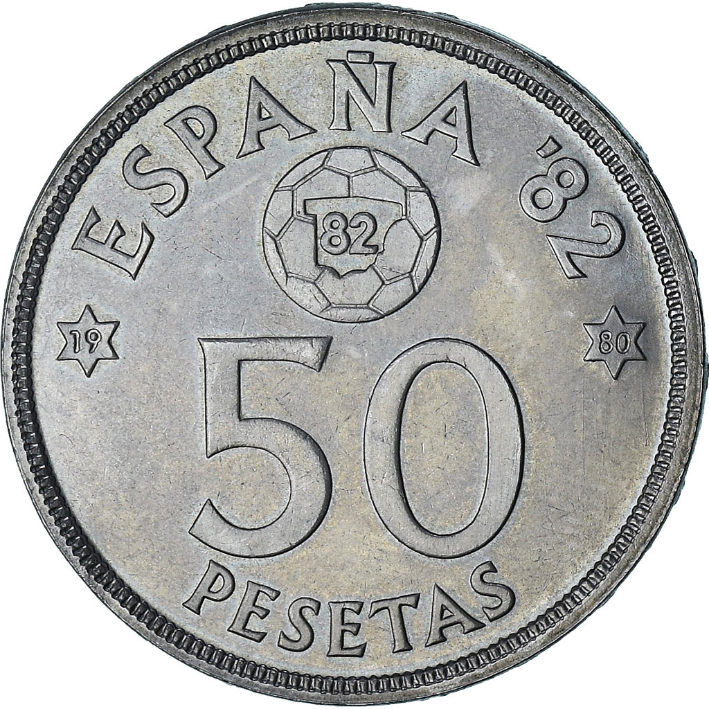 Spagna, Juan Carlos I, 50 Pesetas, 1980 (80), Madrid, SPL+, Cupronickel, KM:819