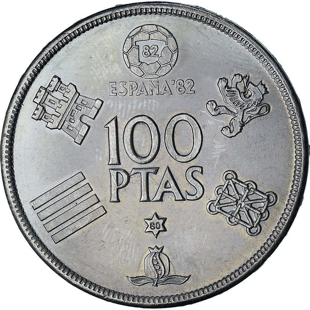 Spagna, Juan Carlos I, 100 Pesetas, 1980 (80), Madrid, SPL+, Cupronickel, KM:820