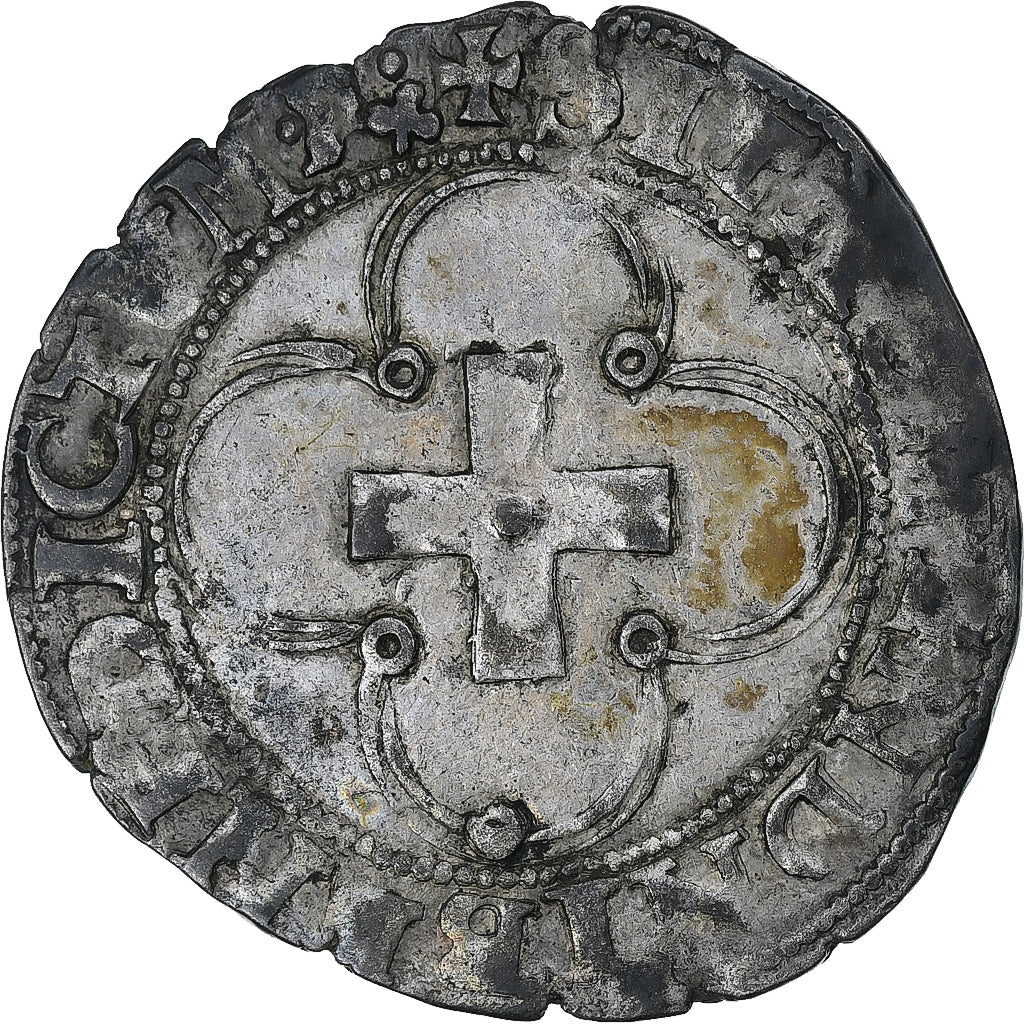 França, François Ier, Douzain à la croisette, 1515-1547, Lyon, 1st Type