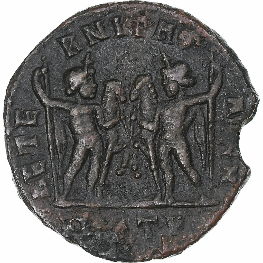 Maxentius, Follis, 309-312, Ostia, Bronze, AU(50-53), RIC:35