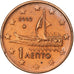 Grecia, Euro Cent, 2002, Athens, SC, Cobre chapado en acero, KM:181