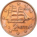 Greece, 2 Euro Cent, 2002, Athens, Copper Plated Steel, EF(40-45), KM:182
