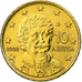 Grecia, 10 Euro Cent, 2002, Athens, Nordic gold, BB, KM:184