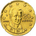 Grécia, 20 Euro Cent, 2002, Athens, Nordic gold, EF(40-45), KM:185