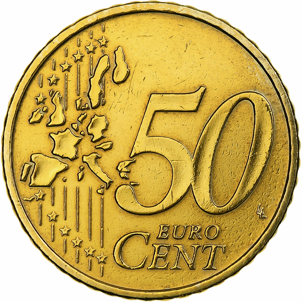 Grecia, 50 Euro Cent, 2002, Athens, Nordic gold, MBC, KM:186