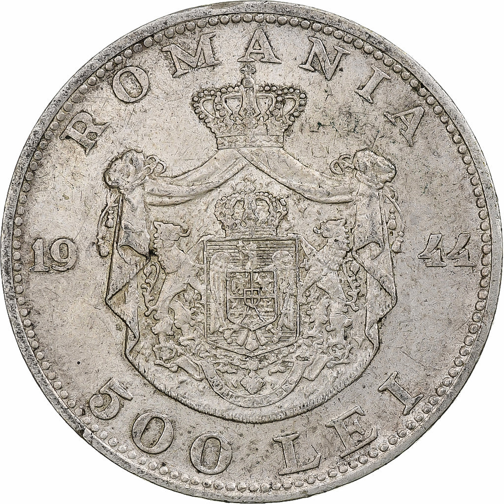 Rumänien, Mihai I, 500 Lei, 1944, Bucharest, UNZ, Silber, KM:65