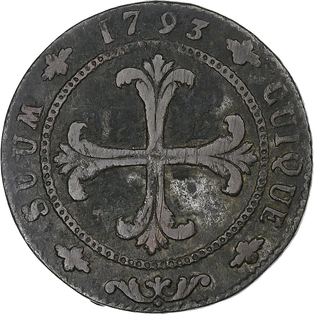 Szwajcaria, Principauté de Neuchâtel, Friedrich Wilhelm II, 4 Kreuzer, 1793