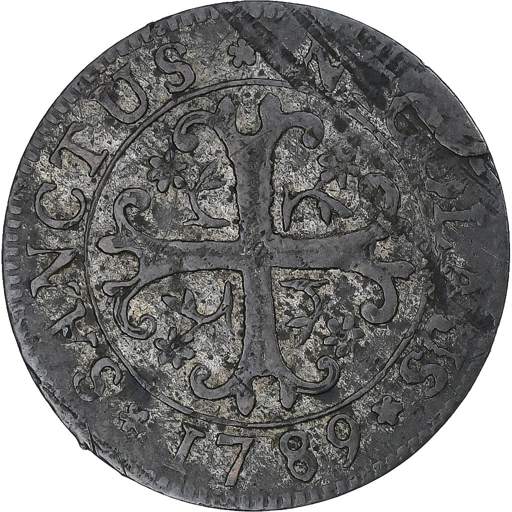 Szwajcaria, Fribourg, 2 Kreuzer, 1789, Fribourg, EF(40-45), Bilon, KM:47