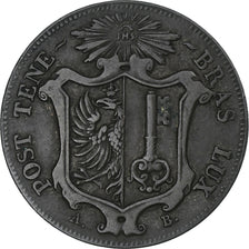 Switzerland, Canton de Genève, 10 Centimes, 1847, Genève, AU(50-53), Billon