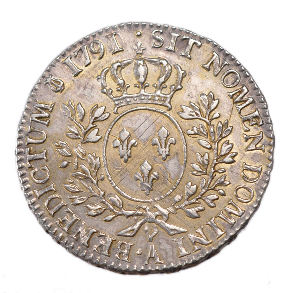Münze, Frankreich, Louis XVI, 1/2 Écu, 1/2 ECU, 44 Sols, 1791, Paris, SS+
