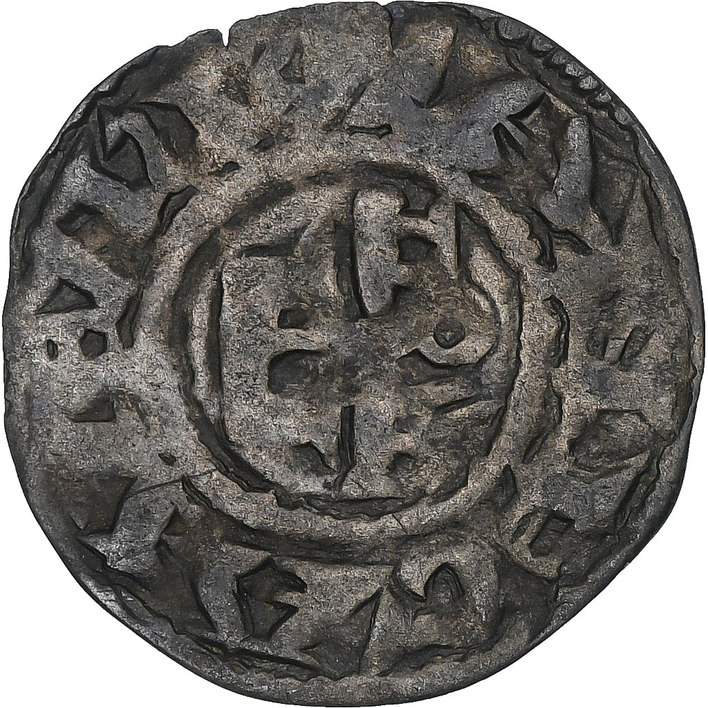France, Comté d'Anjou, Foulques IV ou V, Denier, XIIth century, Angers