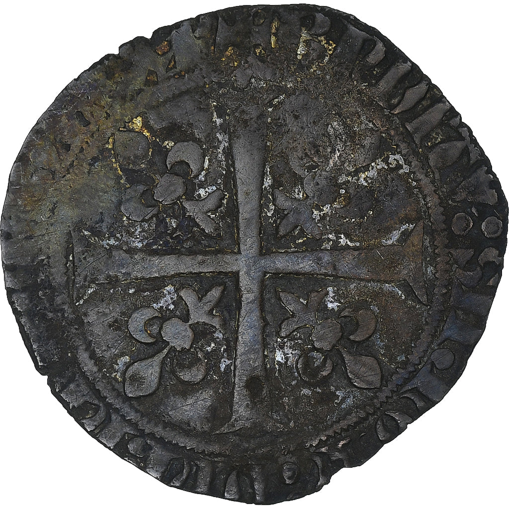 Francja, Jean II le Bon, Gros à la fleur de lis, 1358-1364, VF(20-25), Bilon