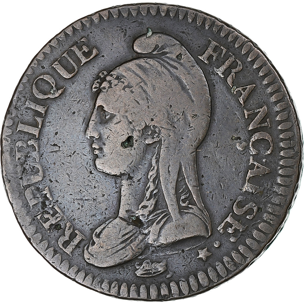 Frankreich, Dupré, 1 Décime, AN 5, Paris, S, Kupfer, Gadoury:187