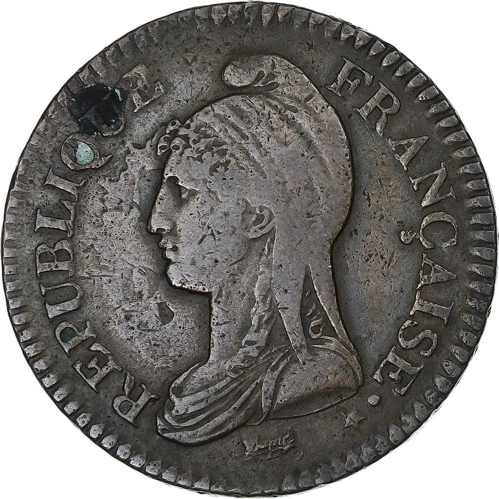 France, Dupré, Decime, AN 7, Paris, TB, Cuivre, Gadoury:187