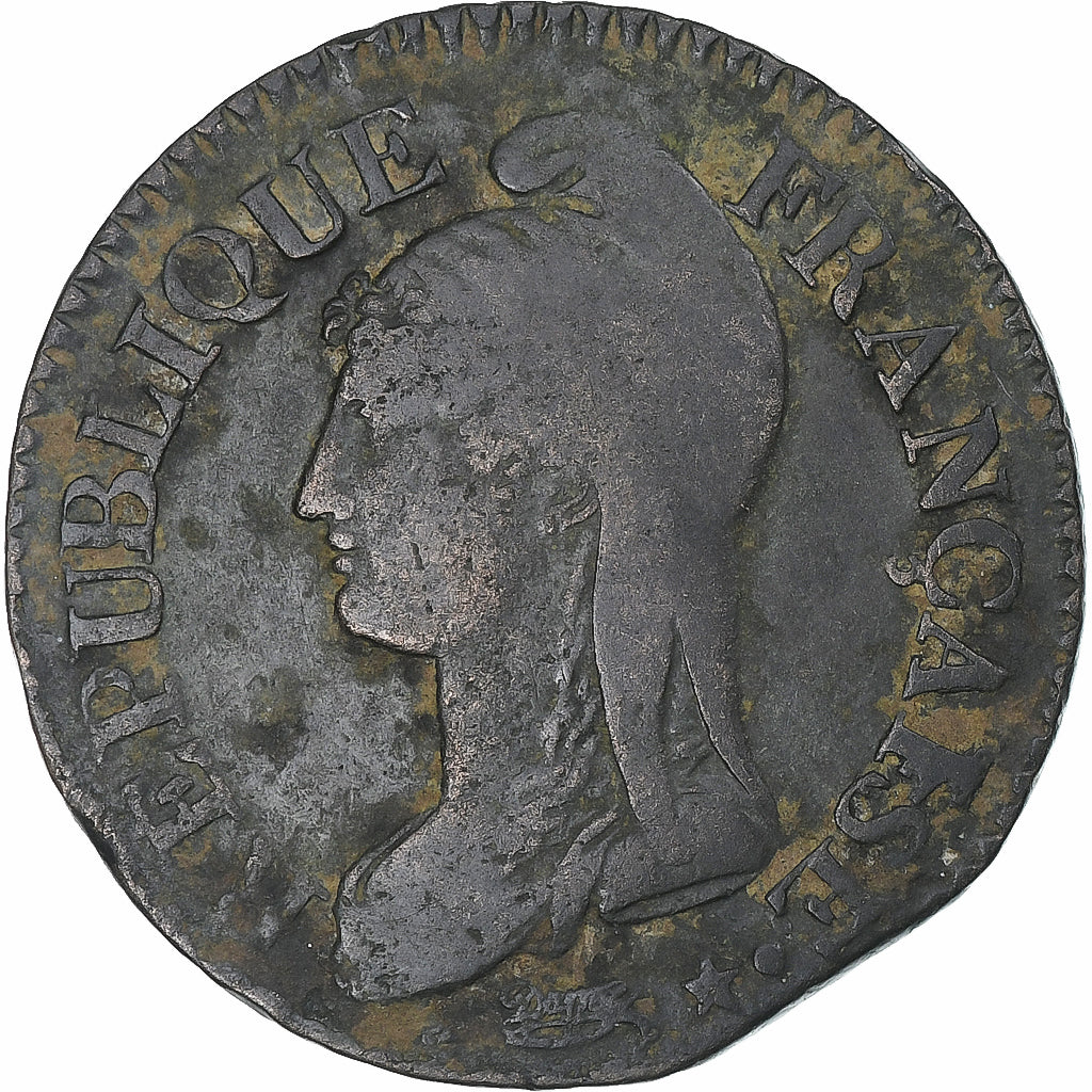 France, Dupré, 5 Centimes, AN 5, Paris, VF(20-25), Copper, Gadoury:126