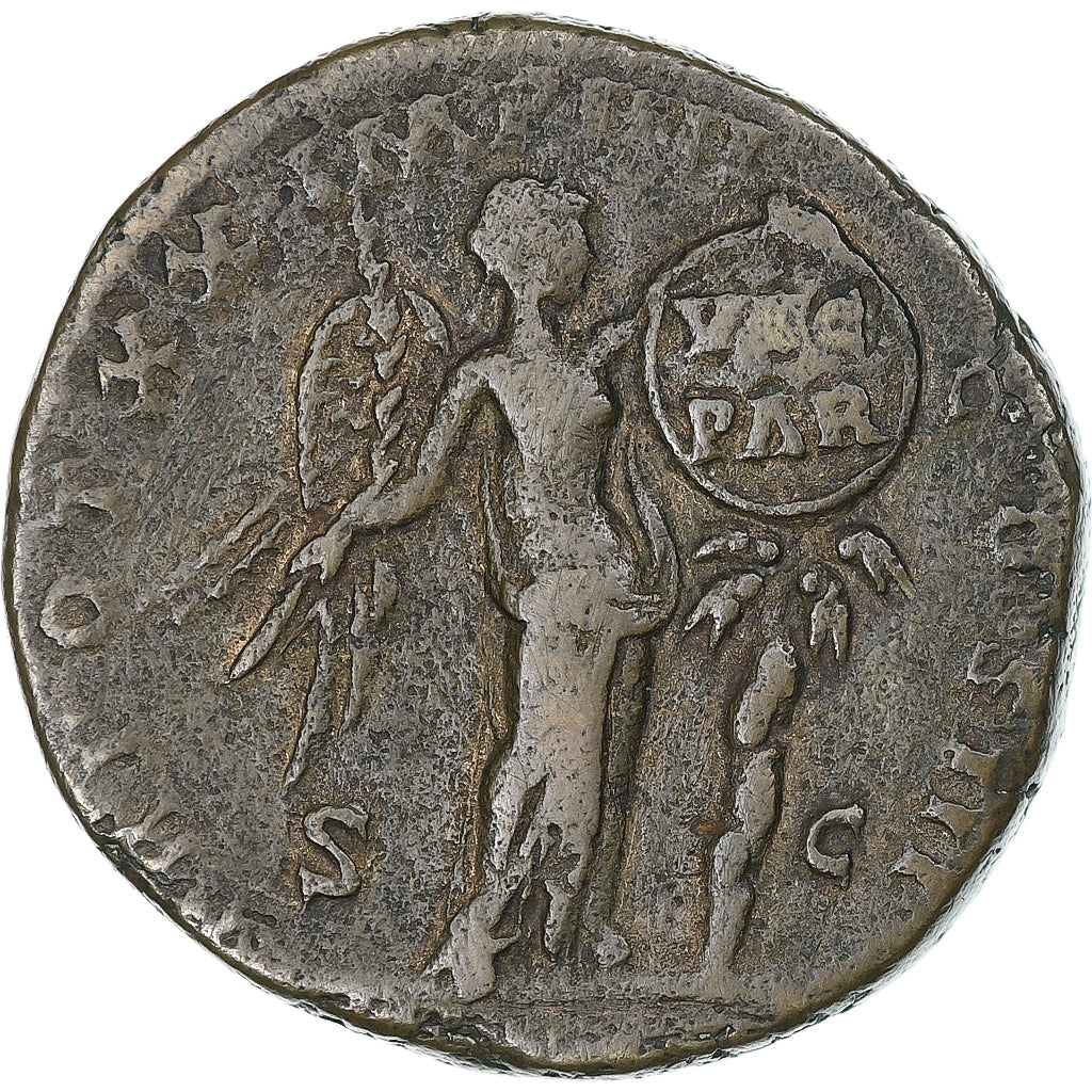 Marcus Aurelius, Sestertius, 166, Rome, Bronze, EF(40-45), RIC:931