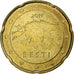 Estónia, 20 Euro Cent, 2011, Vantaa, MS(63), Nordic gold, KM:65