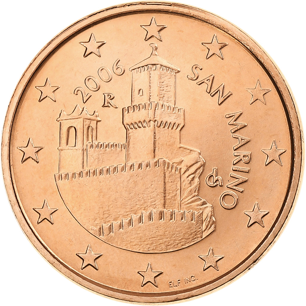 San Marino, 5 Euro Cent, 2006, Rome, BU, SC, Cobre chapado en acero, KM:442
