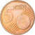 Eslováquia, 5 Euro Cent, 2009, Kremnica, BU, MS(63), Aço Cromado a Cobre