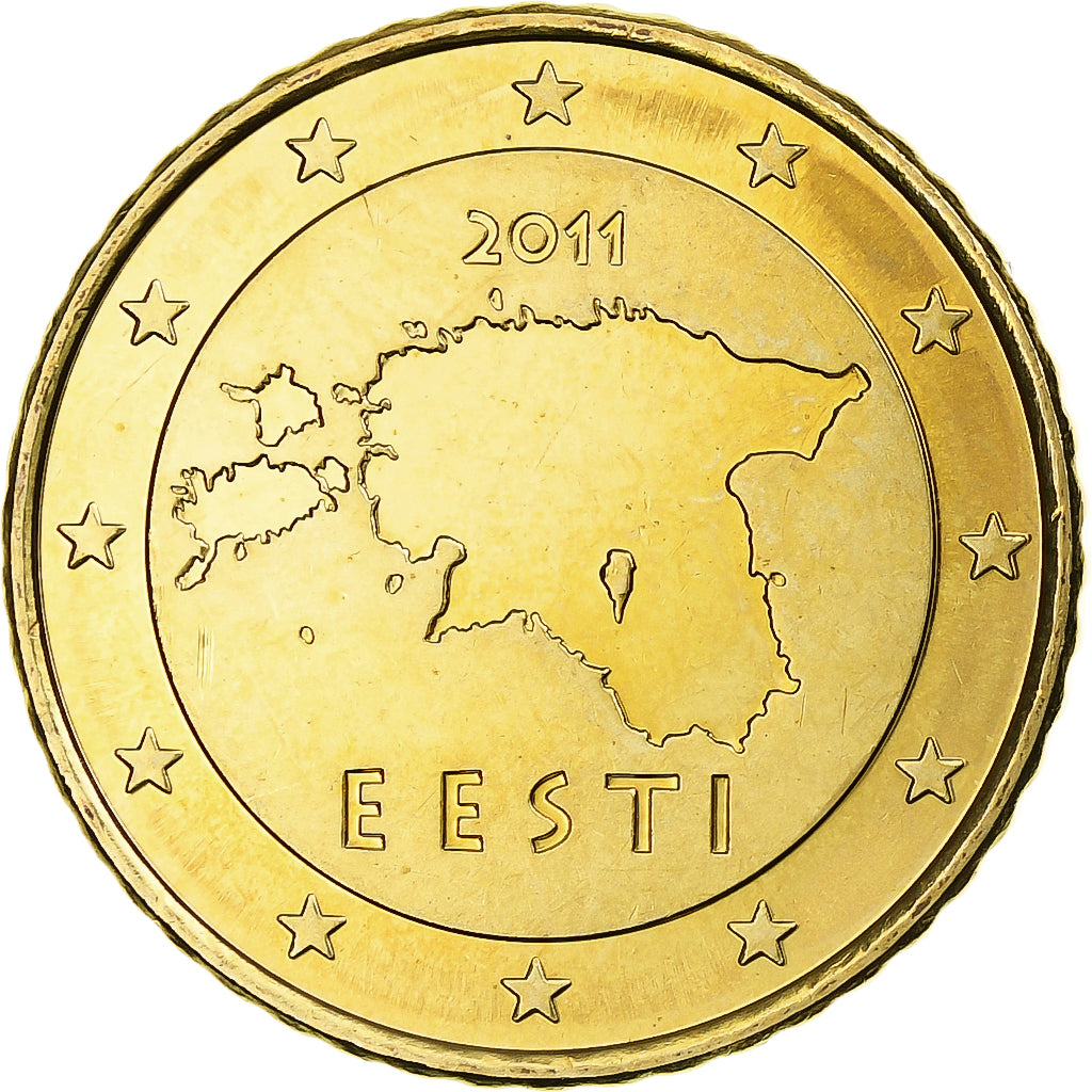 Estonie, 50 Euro Cent, 2011, Vantaa, BU, SPL+, Or nordique, KM:66