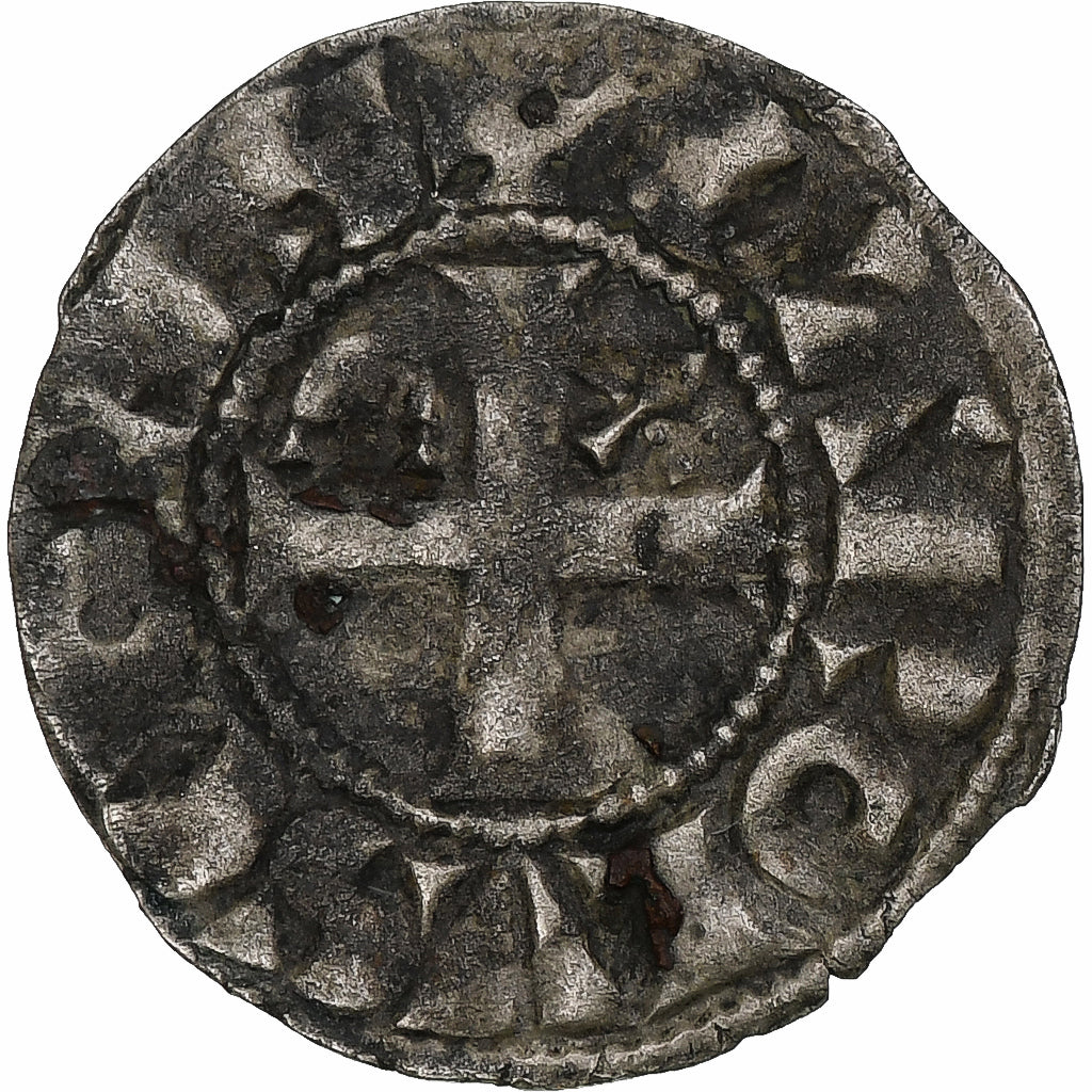 France, Comté d'Anjou, Charles I, Denier, 1246-1285, Angers, EF(40-45), Billon
