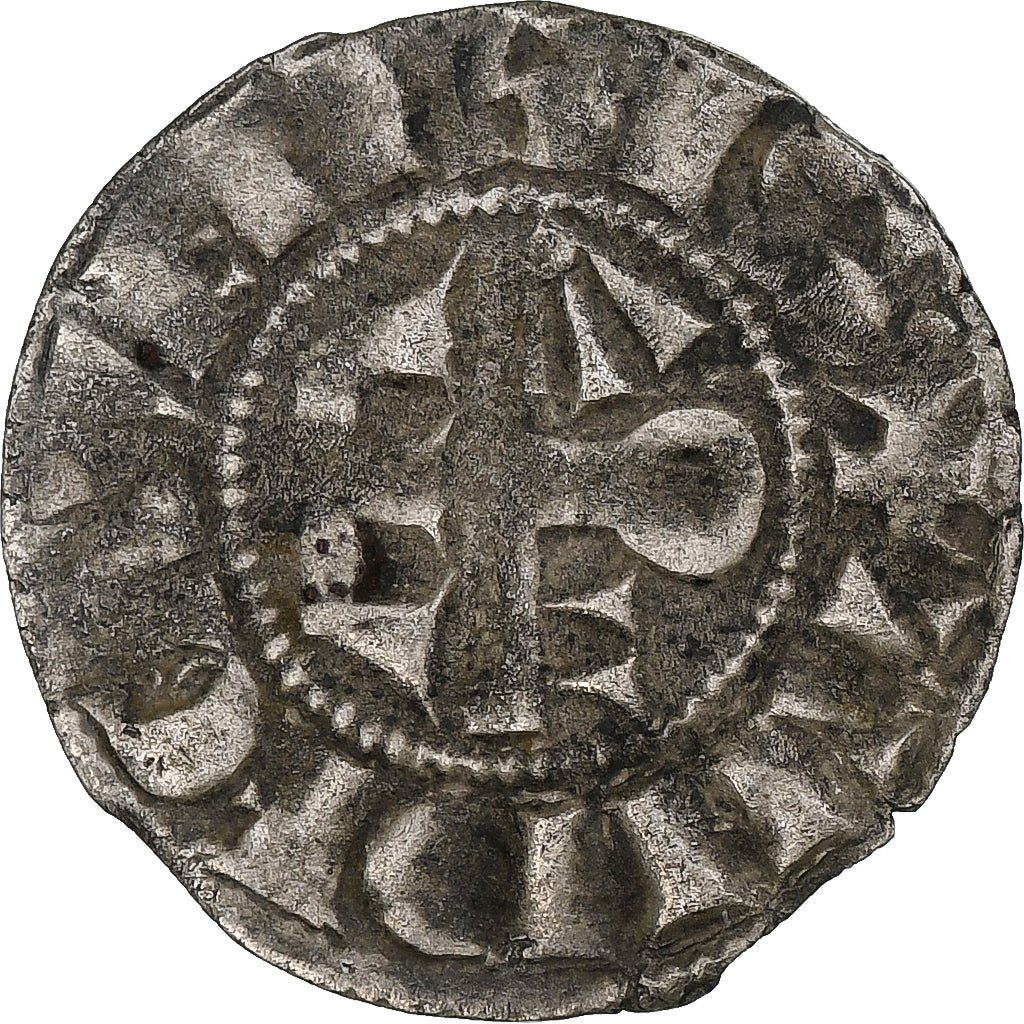 France, Comté d'Anjou, Charles I, Denier, 1246-1285, Angers, EF(40-45), Billon