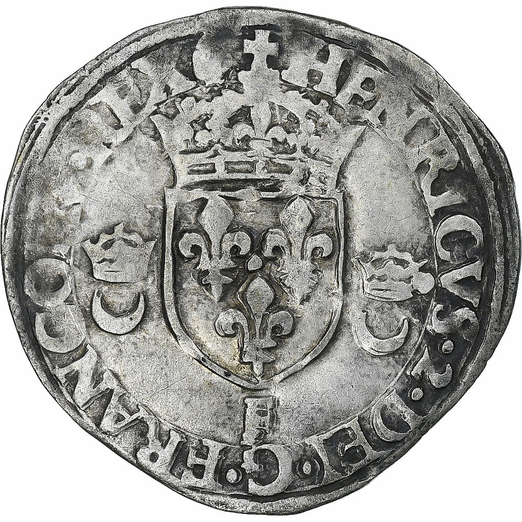 Frankrijk, Henri II, Douzain aux croissants, 1550, Angers, FR+, Billon