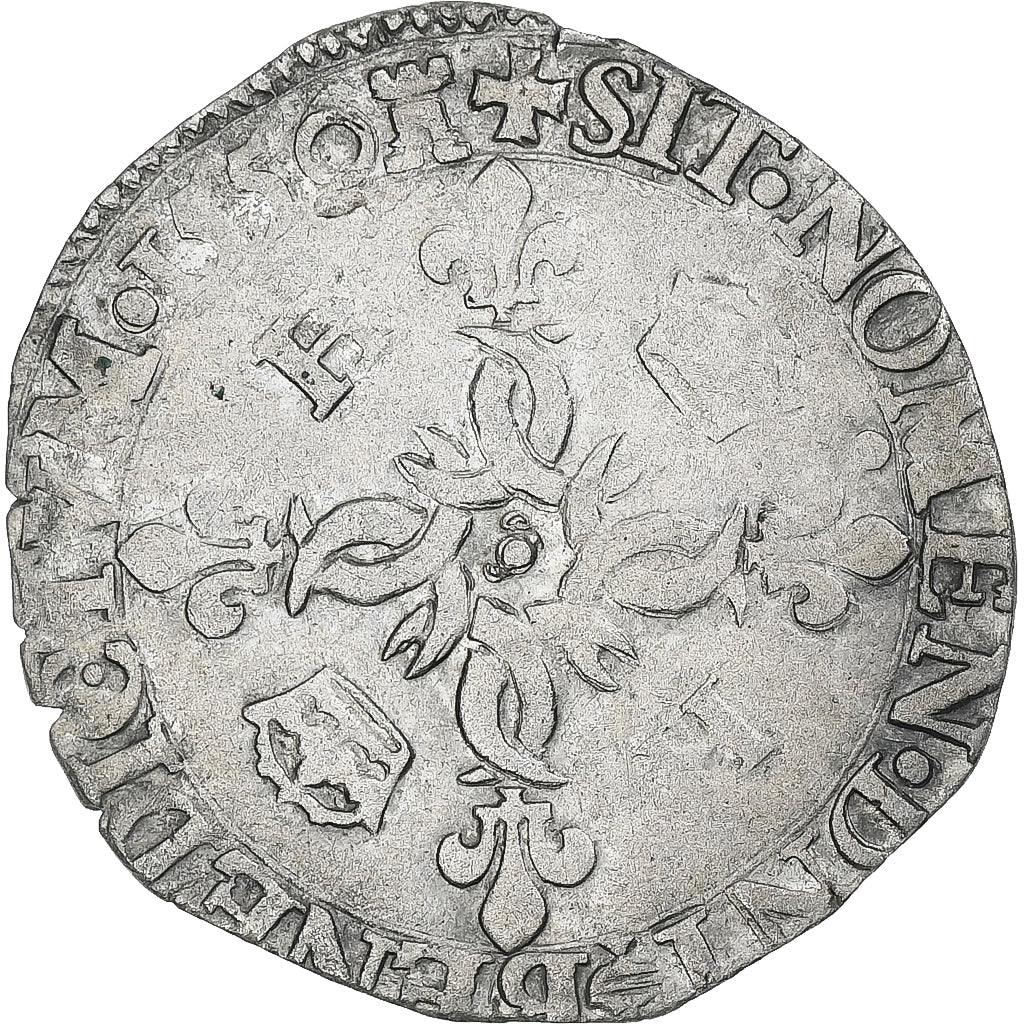 Frankrijk, Henri II, Douzain aux croissants, 1550, Tours, FR+, Billon
