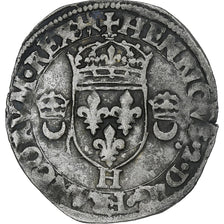 Frankreich, Henri II, Douzain aux croissants, 1550, La Rochelle, S+, Billon