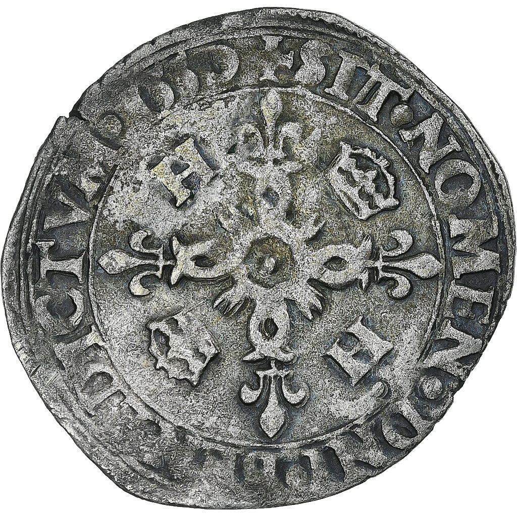Frankreich, Henri II, Douzain aux croissants, 1550, La Rochelle, S+, Billon