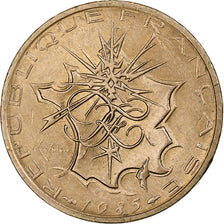 France, 10 Francs, Mathieu, 1985, Paris, Tranche B, Copper-Nickel-Aluminum