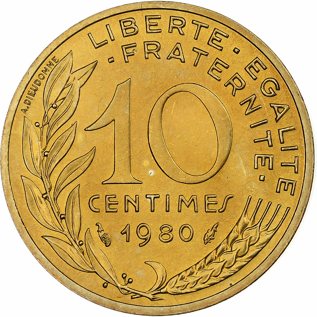 França, Marianne, 10 Centimes, 1980, Paris, série FDC, MS(65-70)