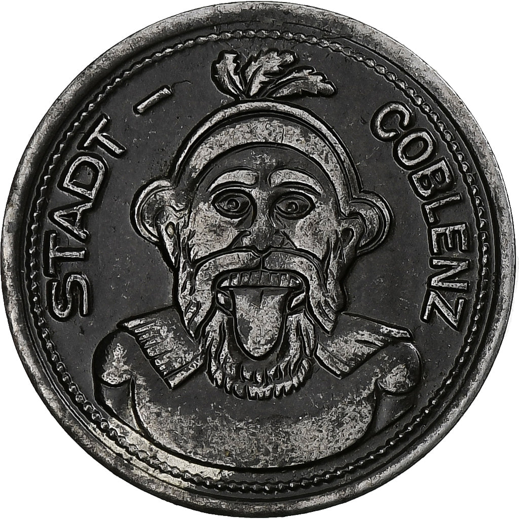 Germany, Stadt Coblenz, 10 Pfennig, 1920, AU(50-53), Iron