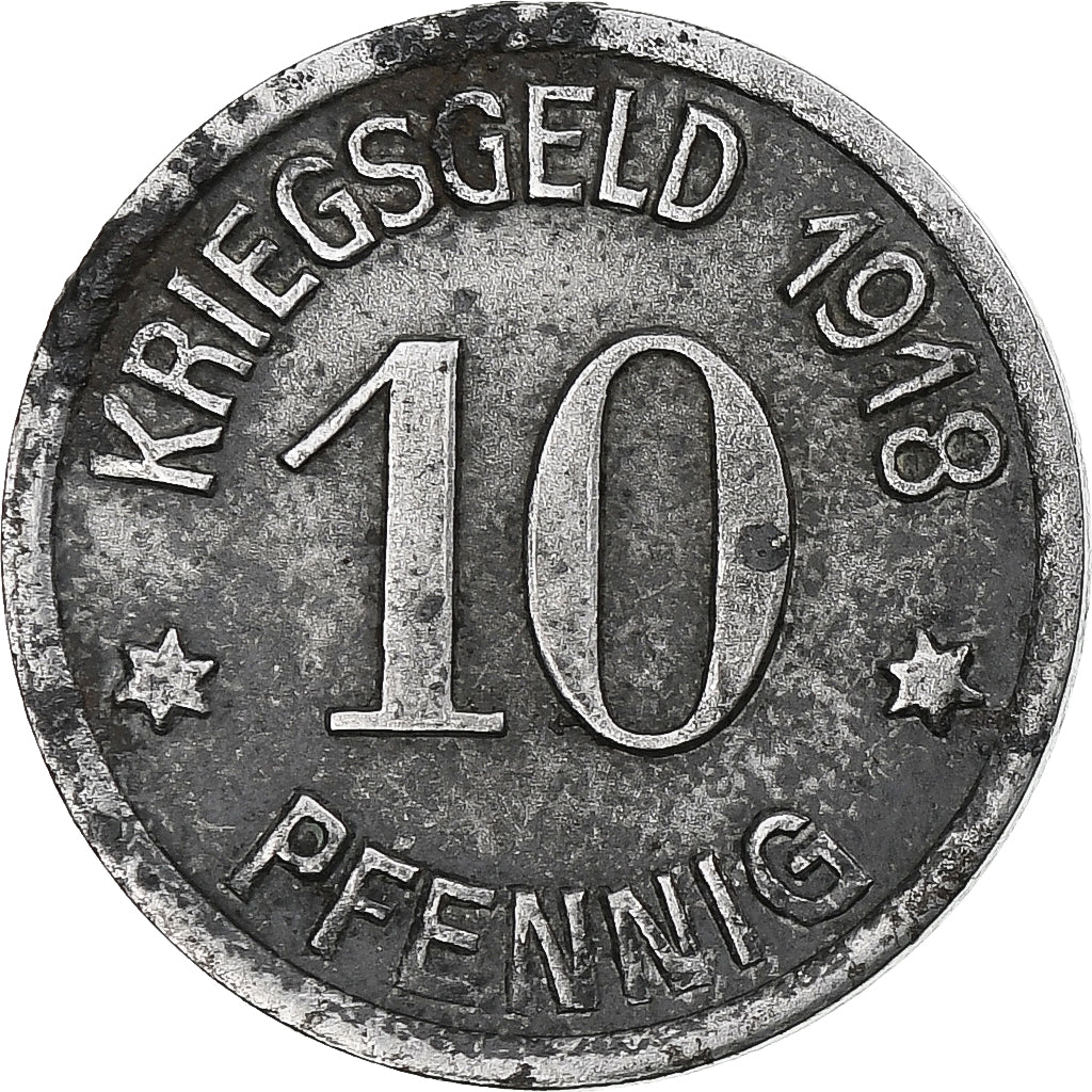 Germany, Stadt Coblenz, 10 Pfennig, 1918, AU(55-58), Iron