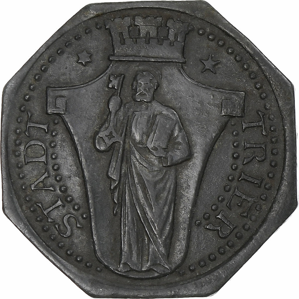 Germany, Stadt Trier, 10 Pfennig, AU(55-58), Zinc