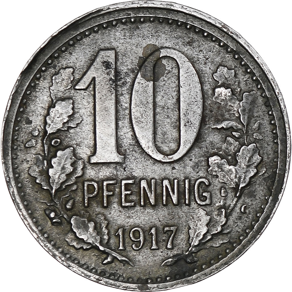 Germany, Stadt Unna, 10 Pfennig, 1917, AU(55-58), Iron